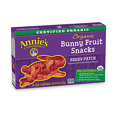 Annie's Homegrown Organic Berry Patch Fruit Snacks, Gluten Free, 5 ct, 4 oz - Berry - 4 Ounce (Pack of 1)