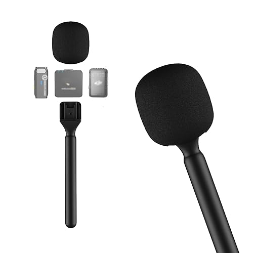 Stand Holder for DJI Mic 1/2/Mic Mini/Rode Wireless GO II Handle Rig Wireless Interview Lavalier Microphone Adapter Handheld Mount for Osmo Pocket 3 Mic2 Transmitter/Hollyland Lark M1 /C1/ Synco