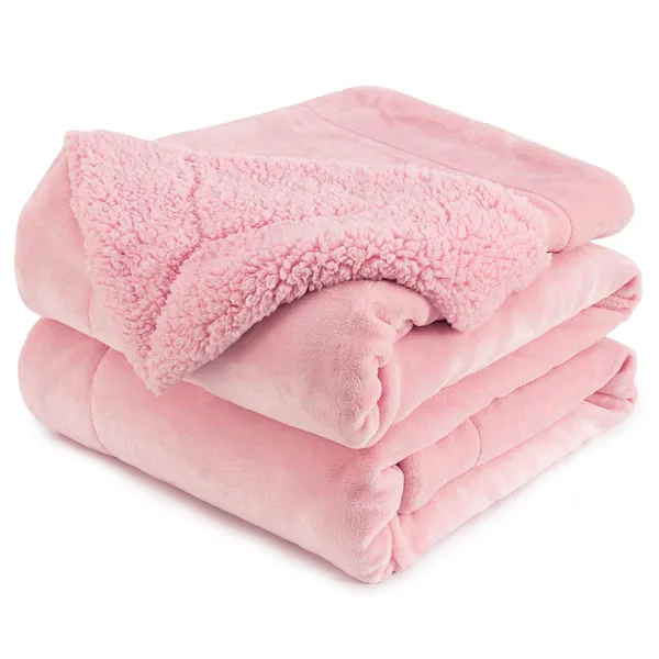 Anjee Fleece Blanket, Pink