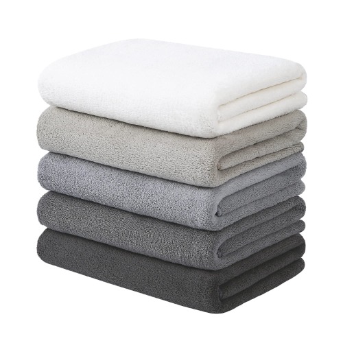 Oseamaid Bath Towels, Large Size, 5 Colors, Microfiber Towels, Absorbent, Quick-drying, Antibacterial, Odor Resistant (White, Gray, Light Gray, Medium Gray, Dark Gray) - a.バスタオル - Bath Towels 9 (5 colors available)