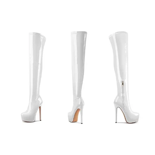 Botas de plataforma altas BLANCAS