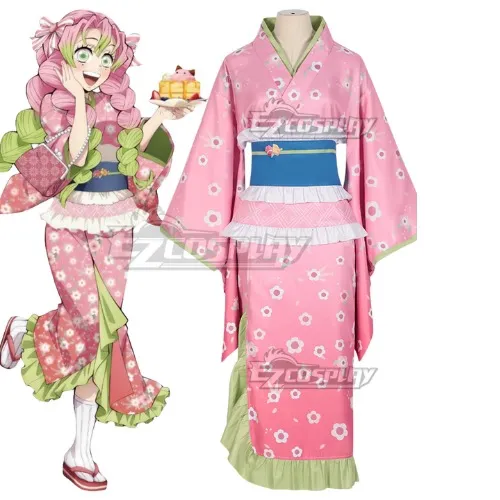 Mitsuri Kanroji Pink Kimono Cosplay