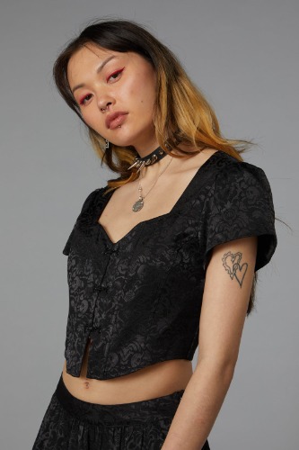 Midnight Magic Goth Top | 12 / Black