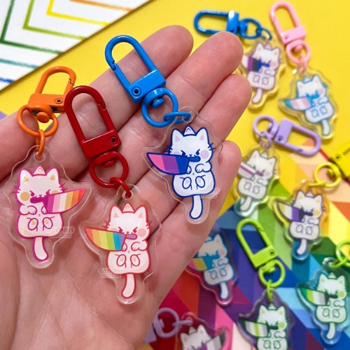 Tiny Pride Knives Keychains | Pansexual