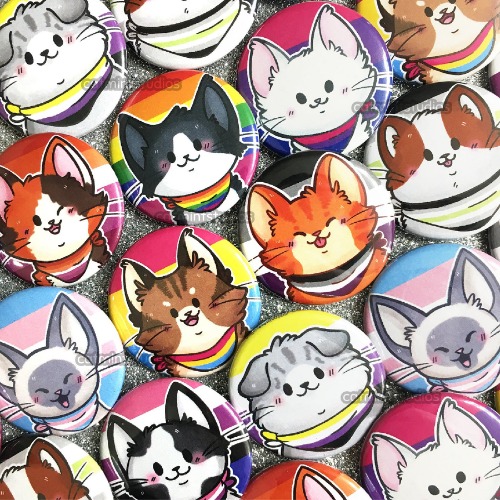 Pride Kitties Buttons | Trans