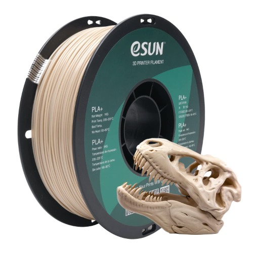 eSUN PLA+ Filament 1.75mm, 3D Drucker Filament PLA Plus, Maßgenauigkeit +/- 0.03mm, 1kg Spule (2.2 LBS) 3D Druck Filament für 3D Drucker, Kaltes Weiß - C-Knochen Weiß 1KG PLA+ (1 Spule)