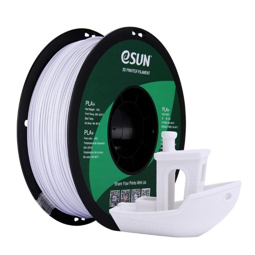 eSUN PLA+ Filament 1.75mm, 3D Drucker Filament PLA Plus, Maßgenauigkeit +/- 0.03mm, 1kg Spule (2.2 LBS) 3D Druck Filament für 3D Drucker, Kaltes Weiß - A-kaltes Weiß 1KG PLA+ (1 Spule)
