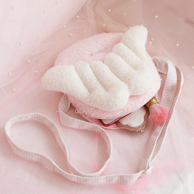 Sweet Angel Plush Backpack - Crossbody Style Bag