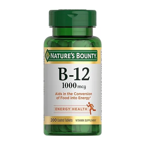 Nature's Bounty Vitamin B12, Supports Energy Metabolism, Tablets, 1000mcg, 200 Ct