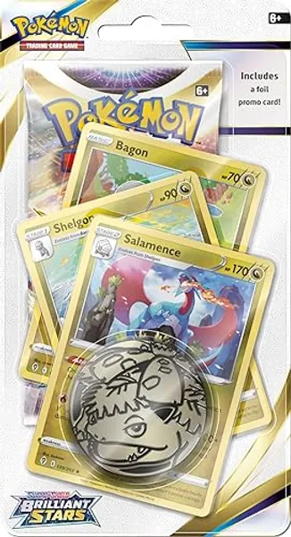 Pokémon | TCG: Sword & Shield 9 Brilliant Stars Premium Checklane Blister Display | Card Game | Ages 6+ | 2 Players | 10 Minutes Playing Time