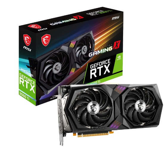 MSI Gaming GeForce RTX 3060 Ti LHR 8GB GDRR6 256-Bit HDMI/DP Nvlink Torx Fan 4 RGB Ampere Architecture OC Graphics Card (RTX 3060 Ti Gaming X 8G LHR) - 