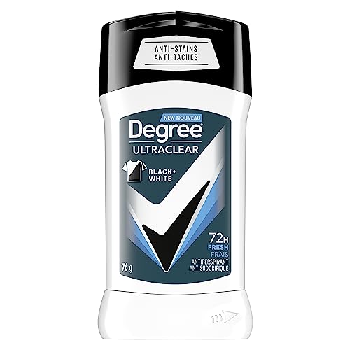 Degree Men UltraClear Black + White Fresh Antiperspirant Deodorant Stick for 72H Sweat & Odour Protection Men's Deodorant with anti white marks and yellow stains 76 g - Fresh - 76 g
