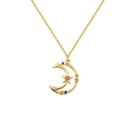 MYANAIL Nine Planets Pendant Necklace Sailor Moon Guardian Star Clavicle Necklace, Astronomy Enthusiast Gift Jewelry - Moon