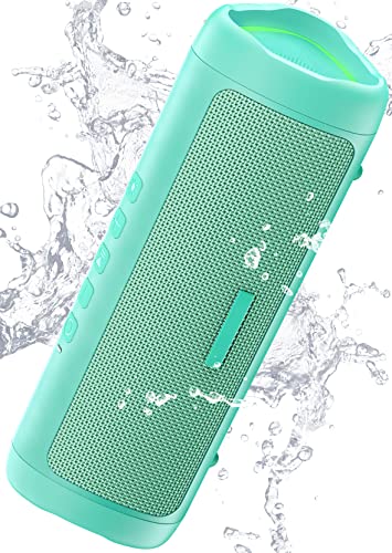 IPX5 Waterproof Bluetooth Speaker with 24H Playtime - For Home/Outdoor/Beach - 1pcs-Teal