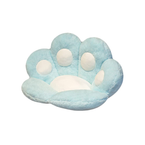 id cafe Cute cat paw Cushion cat paw Shape Lazy Susan Bear paw Chair Cushion Suitable for Restaurant Office Chair Children's Room Interesting Children's Gift (Blue) - Blue