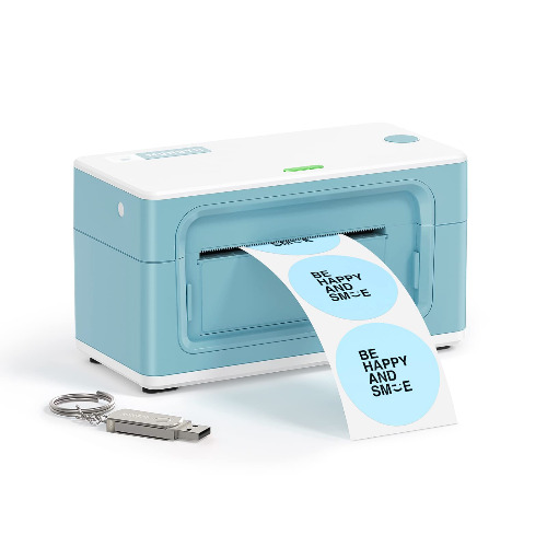 MUNBYN Thermal Label Printer, P941 [Upgraded 2.0] 4×6 USB Label Printer for Shipping Packages & Small Business, High-Speed 150mm/s, Compatible with USPS, UPS, FedEx, Shopify, Amazon, Ebay - Green