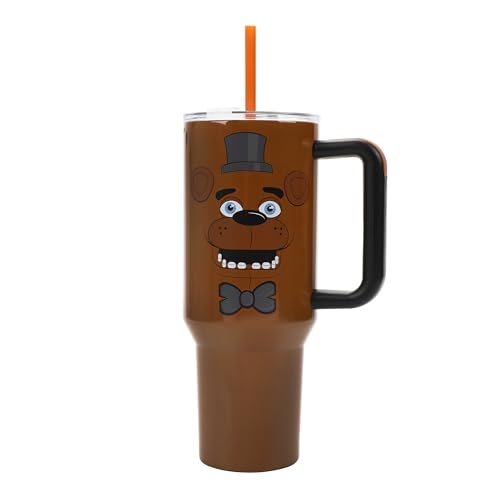 Bioworld Five Nights at Freddy's Freddy Fazbear 40 Oz Stainless Steel Tumbler - Freddy's Face