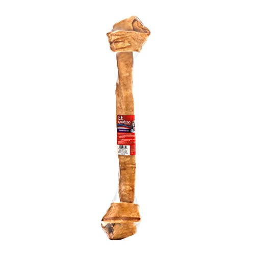 Pet Factory American Beefhide 21" Knotted Bone Dog Chew Treat - Chicken Flavor, 1 Count/1 Pack - Chicken - 1 Count (Pack of 1)