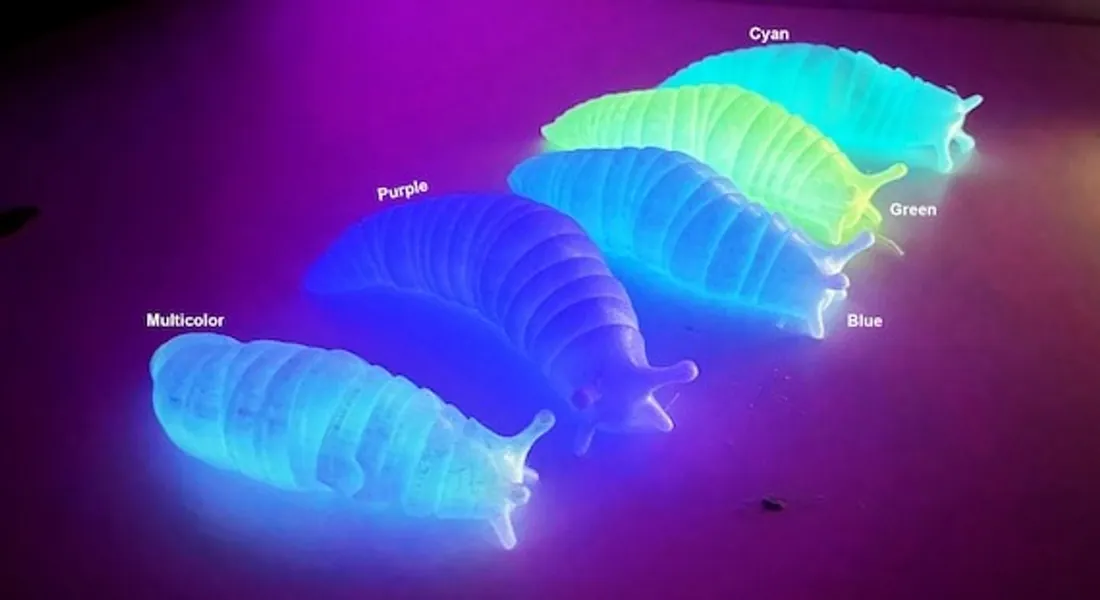 Glow in the Dark 3D Printed Articulated Slug Flexible Slug | Etsy