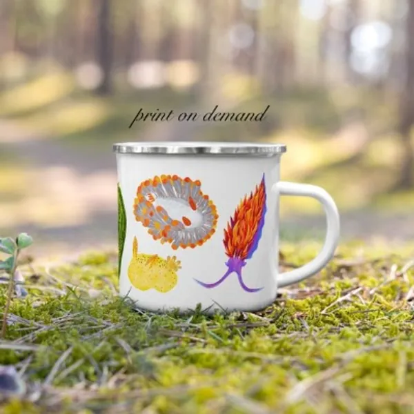 Sea Slugs Camping Mug  PRINT ON DEMAND Item  Enamel Mug  12 | Etsy
