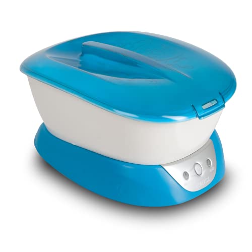 HoMedics ParaSpa Paraffin Wax Bath | Wax Warmer | Bonus 3 lb Paraffin Wax & 20 Hand Liners | Soothing Hand & Foot Spa | Moisturizing System | Hypoallergenic, Blue