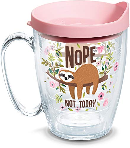 Tervis Sloth Nope Not Today Insulated Tumbler 16oz Mug Clear - Classic - 16oz Mug