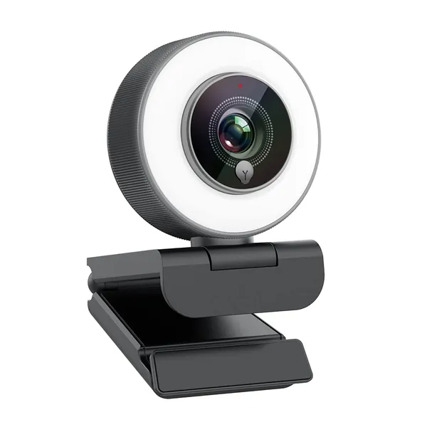 Streaming 1080P Webcam,Web Cam with Adjustable Ring Fill Light/Fast autofocus Web Camera for Xbox Gamer Facebook YouTube Streamer Compatible with Windows 10 Skype Mac - 