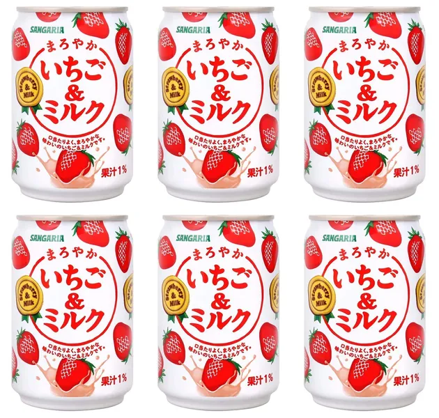 Sangaria Strawberry Milk, Extremely Popular in Japan - 8.69 Fl Oz | Pack of 6 - Strawberry Milk