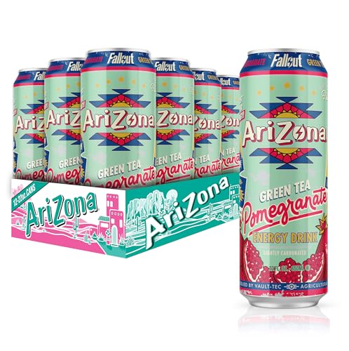 AriZona x Fallout Pomegranate Green Tea - 234mg Natural Caffeine per Can - Pomegranate