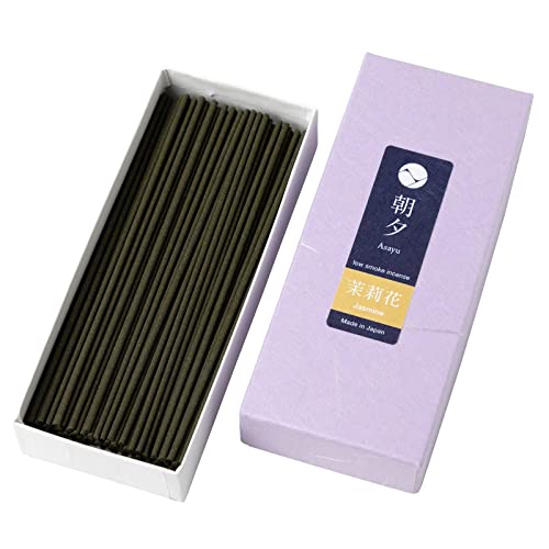 Asayu Japanese Low Smoke Incense Sticks Jasmine Scent (1.41oz), Made in Japan Quality - Jasmine 40gr - Jasmine 40gr