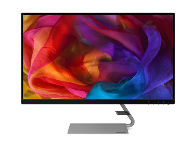 Lenovo Q27q-1L 24 inch QHD (2560 x 1440) IPS 75 Hz Monitor, with Built-in Speaker and HDMI Cable,Iron Grey, 66C1GAC3AU