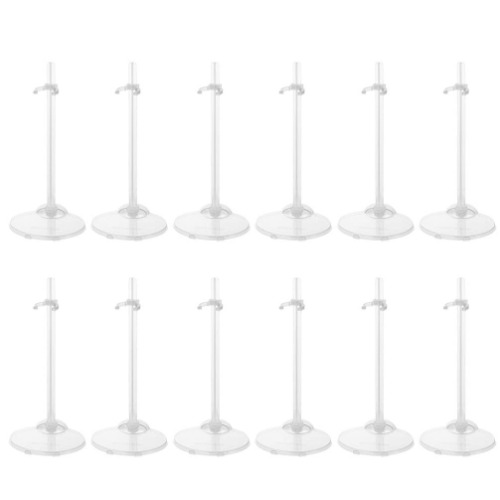 jojofuny 15Pcs Doll Stands Display Holders Transparent Doll Stand Doll Support Frame Toy