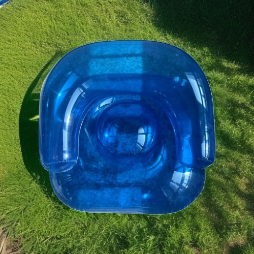 Sofá Inflable Transparente Para Interiores Y Exteriores, Silla Portátil Para Acampar Y Viajar + Bomba De Aire (Color Aleatorio)