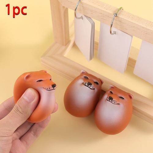 1pc Perro Huevo Pinch Feliz Huevo Muñeca Descompresión Y Liberación Lenta Juguete De Rebote