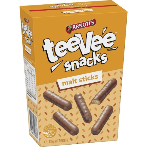 Arnott's Tee Vee Snacks Malt Sticks Chocolate Biscuits 315 g
