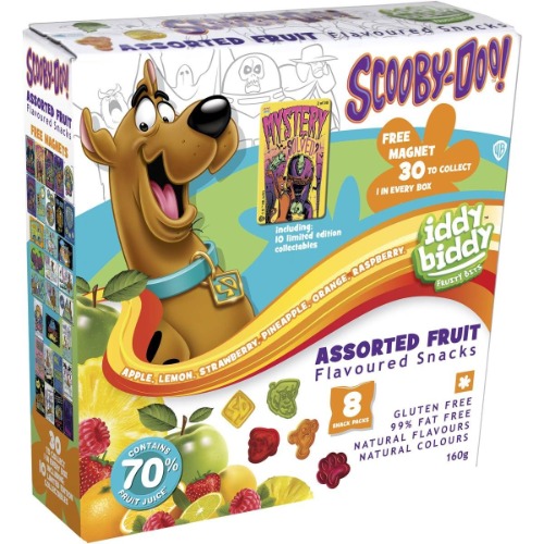 Iddy Biddy Scooby Doo Assorted Fruit Snacks 160 g