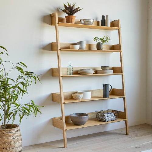 Fantol Warm Oak Wide Bookcase