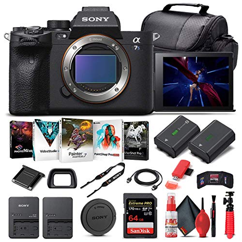 Sony Alpha a7S III Mirrorless Digital Camera (Body Only) (ILCE7SM3/B) + 64GB Memory Card + NP-FZ100 Battery + Corel Photo Software + Case + External Charger + Card Reader + HDMI Cable + More (Renewed)