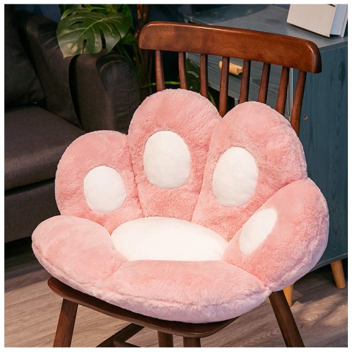 ELFJOY Comfy Chair Cushion Plush Cat Paw Cushion Lazy Sofa Seat Cushion Cozy Floor Cushion Seat Pillow Gift for Girl (70 * 60cm, Pink) - 70*60cm Pink