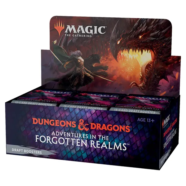 Magic: The Gathering Adventures in the Forgotten Realms Draft Booster Box | 36 Packs (540 Magic Cards) - Draft Booster Box