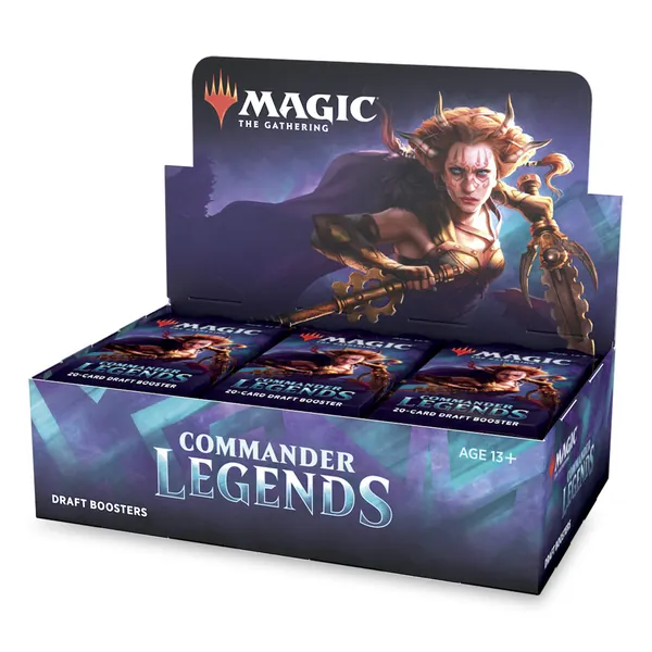 Magic: The Gathering Commander Legends Draft Booster Box | 24 Booster Packs (480 Cards) | 2 Legends Per Pack | Factory Sealed - 