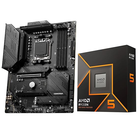 Micro Center AMD Ryzen 5 9600X 6-Core 12-Thread Unlocked Desktop Processor with MSI MAG B650 Tomahawk WiFi AM5 DDR5 Gaming Motherboard - AMD Ryzen 5 9600X + MSI MAG B650 Tomahawk WiFi