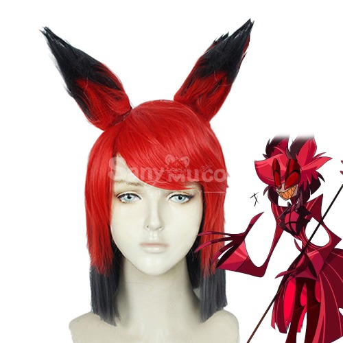Hazbin Hotel Cosplay Alastor Wig