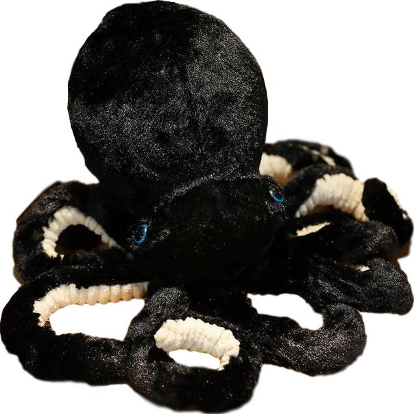 Lifelike Octopi Plushies (4 COLORS, 4 SIZES) - Black / 12" / 30 cm