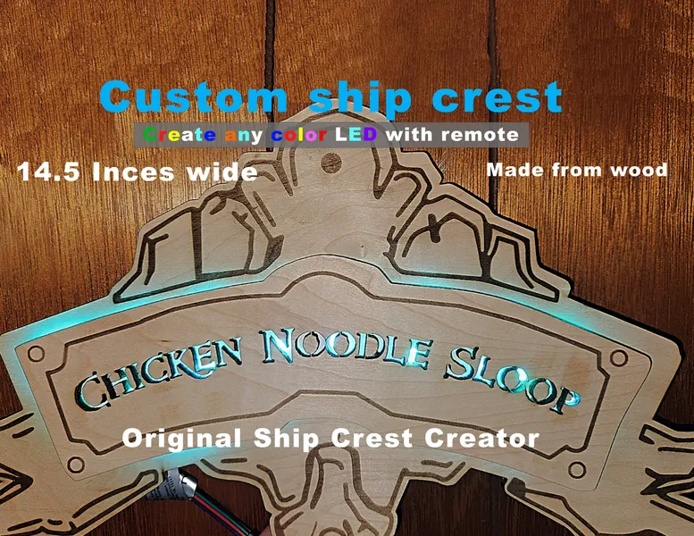Custom 14.5 Inch LED Ship Crest