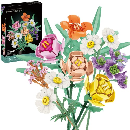 Eikesa Flower Bouquet Building Toys, Stem Toys for Kids 10-14, Creative Botanical Collection Birthday Gifts Toys for 10 12-14 Boys Girls Kids and Adults, New 2022 (901 Pieces)