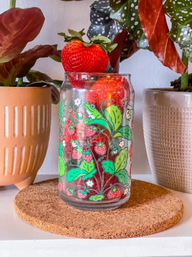 Strawberry Frog Glass - Cheerware Co.