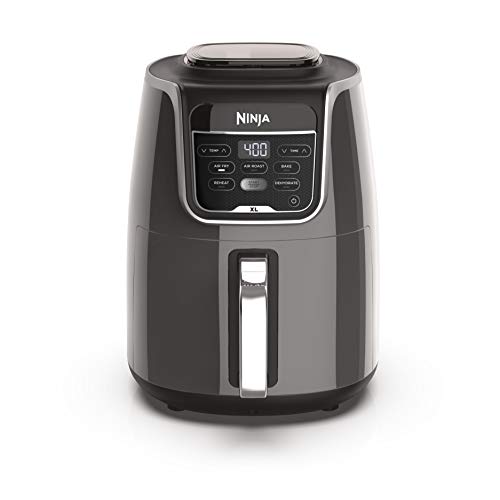 Ninja AF150AMZ Air Fryer XL, 5.5 Qt. Capacity that can Air Fry, Air Roast, Bake, Reheat & Dehydrate, with Dishwasher Safe, Nonstick Basket & Crisper Plate and a Chef-Inspired Recipe Guide, Grey - 5.5 QT XL