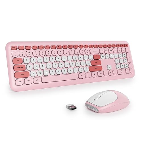 Silent Pink Flat Keyboard