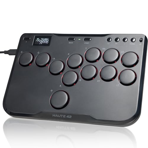 JZW-Shop Arcade Stick P12, All-Button Arcade Controller for Switch, PC, PS4, PS3, Steam Deck, Arcade Fight Stick with Turbo & Custom RGB, Supports Hot-Swap & SOCD - P12
